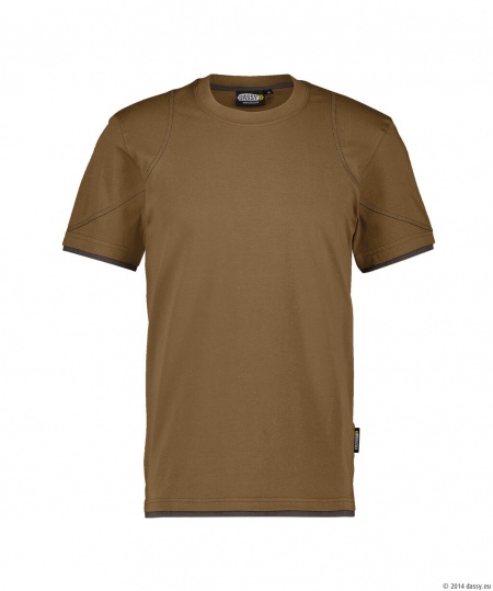 Dassy T-Shirt Kinetic Leembruin/Antracietgrijs