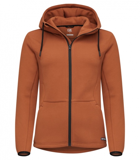 Cutter & Buck Pemberton Hood Full Zip Dames Roest Oranje