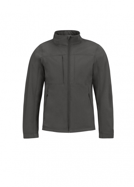 B&C Hooded Softshell / Men Grijs