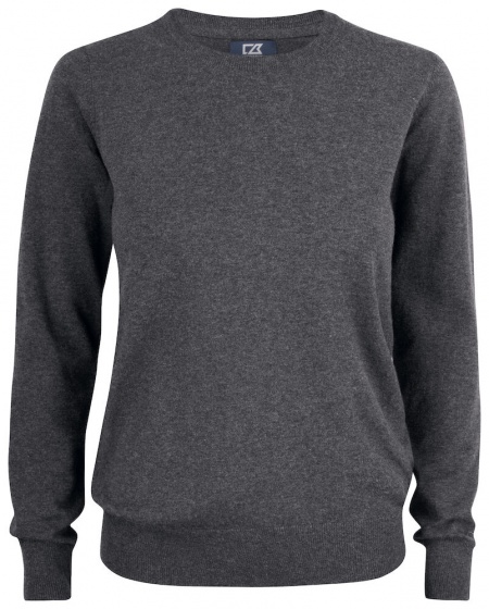 Cutter & Buck Oakville Crewneck Dames Antraciet Melange