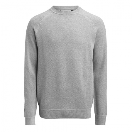 Harvest Ashland Casual Gebreide Sweater Heren Grijs Mêlée