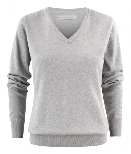 Harvest Ashland V Gebreide Sweater Dames Grijs Mêlée