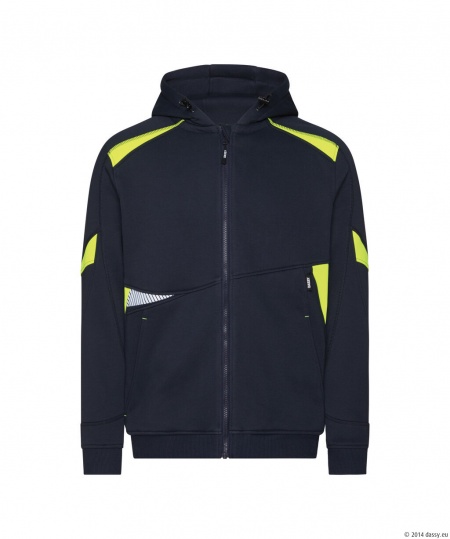 Dassy Hoodie Santos Nachtblauw/Fluorgeel