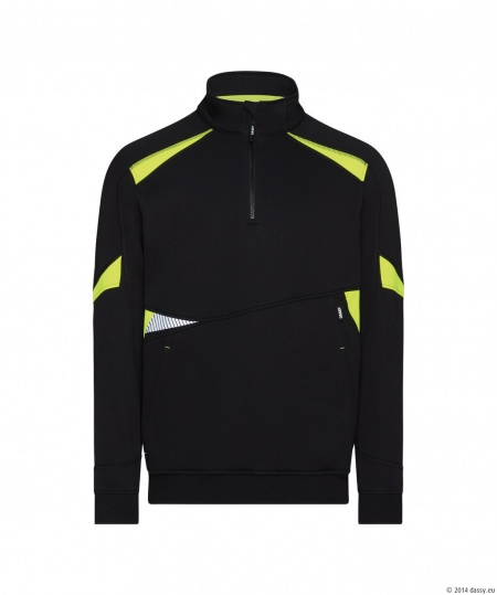 Dassy Sweater Aratu Zwart/Fluorgeel